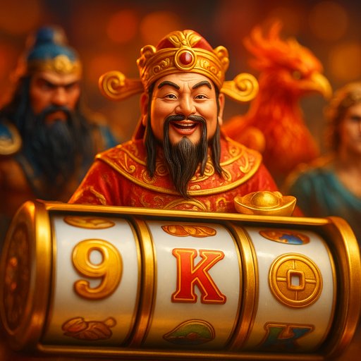 GK9999 Adventure mythic figures around a slot reel
